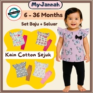 (7-36M) Set Baju Budak Perempuan Baby Girl Ruffle SDM Baby Clothing