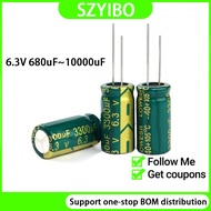 5~20Pcs 6.3V High Frequency Electrolytic Capacitor 680UF/820UF/1,000UF/1500UF/2200UF/3300UF/1,000UF