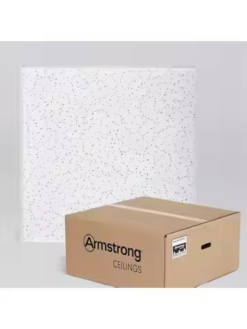 16 Tiles - 24"" x 24"" Armstrong White Ceiling Tiles Acoustic Ceilings for Suspended Ceiling Grid Co