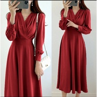 MERAH Latest2025 Christmas Dress Women's Church Knee Length Christmas Church Dress Women's Short Dre