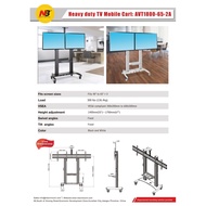 100% ORIGINAL NB North Bayou 40 to 65 Inch (x2) AVT1800-65-2A Portable Mobile TV Stand