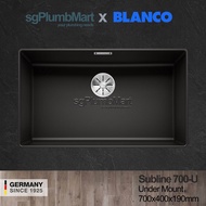 [Bundle Option] Blanco Black Granite Kitchen Sink Silgranit Subline 700-U - Undermount