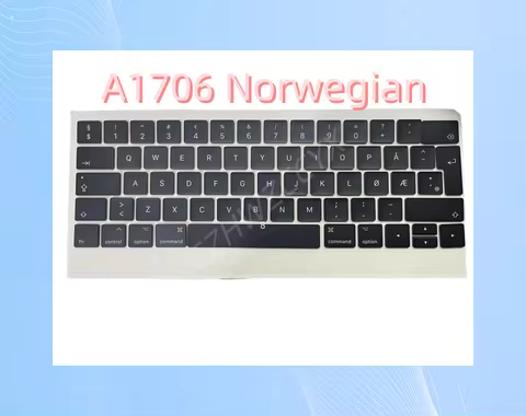 New A1706 A1707 Laptop Keyboard Keys For Macbook Pro Retina 13" 15" KeyCaps 2016 2017 Year Norwegian