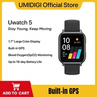 【Thriving】 Uwatch 5 Bluetooth Gps 5atm Waterproof Smartwatch Fitness Heart Rate Oxygen For Ios