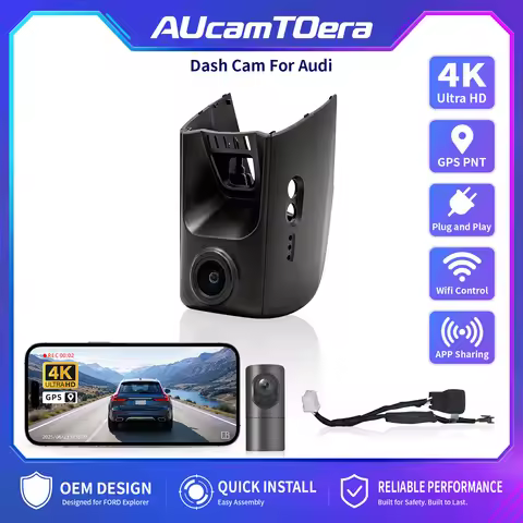 AUcamTOera WiFi & APP GPS Car DVR Dashcam For Audi A3 A4 A5 A6 A7 A8 Q3 Q5 Q7 TT Car Camera Dash Cam