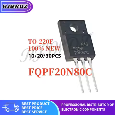 10-30PCS FQPF20N80C FQPF 20N80C 20N80 TO-220F 20A 800V MOSFET Field-effect transistor Brand New In S
