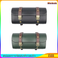 Motorcycle Handlebar Bag Folding Front Forks Handlebar Leather Storage Bag Universal For Bicycle Scooter