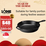 L8SK3 - Lodge Classic Seasoned Cast Iron Skillet (10.25"/26.04cm), Made in Tennessee, USA
