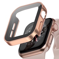 I TECH 360 Full Screen Protector Cube Plating PC Hard Case For iWatch Series 9 8 7 49mm 45mm 44mm 41