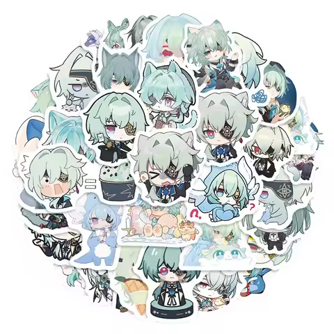 Sunsyea Honkai Star Rail Merch Character Stickers Anaxa 78 Pieces Anime Collection