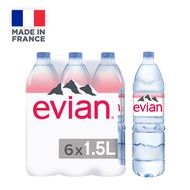 evian Natural Mineral Water 6 X 1.5L Pack