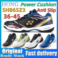 New yonex power cushion 65Z3 white tiger Badminton Shoes for unisex Breathable Damping Hard-Wearing 