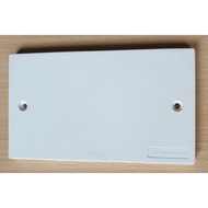 (SG Seller) Socket Blank Plate Cover, 2 Gang White For All Brands Switches &amp; Socket box