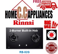 RINNAI RB-92G 2 Burner Built-In Hob | Schott Glass (black) Top Plate | FREE DELIVERY |