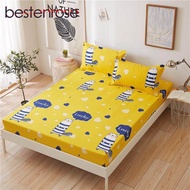 Bestenrose Premium Fitted 3 in 1 Bedsheet Non-slip fixed bed cover Single/Queen/King Size/120*200cm/150*200cm/180*200cm Suitable mattress(Depth)  5-23cm