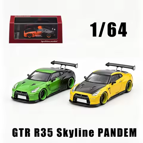 Diecast 1:64 Scale GTR R35 Skyline PANDEM Simulation Alloy Sports Car Model Static Display Collectib