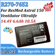 14.4V 6.6Ah 10.5A Medical Battery R270-7652 for ResMed Astral 150 Ventilator Ultralife Rechargeable 