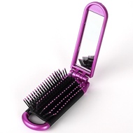 Fold Color Comb Taiwan Ready Stock Foldable Airbag Comb with Mirror Foldable Comb Travel Abroad Port