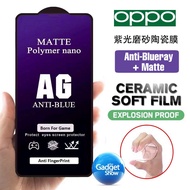 MATTE Blue Screen Protector for OPPO A17 A17K A16 A16K A15S A15 -ceramic blue matte