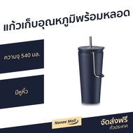 🔥ขายดี🔥 แก้วเก็บอุณหภูมิพร้อมหลอด LocknLock ความจุ 540 มล. มีหูหิ้ว LHC4268 - แก้วเก็บอุณหภูมิ แก้วเ