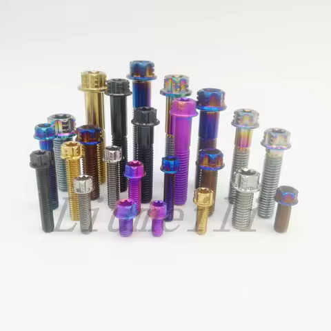 Liumeili Titanium Ti Bolts Torx Head Flange Screw M5 M6 M8 M10x10/15/20/25/30/35/40/45/50/55/60mm Fo