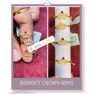 BUDGET CROWN RING WITH STONE 916