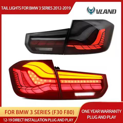 VLAND LED Tail Lights For BMW 3 Series F30 F80 2012-2019 GTS Style Rear Lamps Dynamic Turn Signal Pl