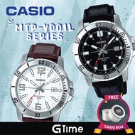 [ORIGINAL + 1YR WARRANTY] CASIO MTP-VD01L MAN ANALOG QUARTZ SPORTY DIVER LOOK LEATHER STRAP DRESS JA