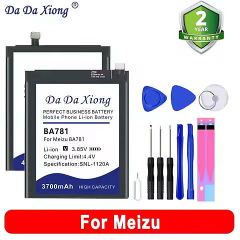 BA781 BA928 BA851 B022 BT62 Replacement Battery For MeiZu Meilan X E3 MX2 16T M1928 M3X M040 M045 M6