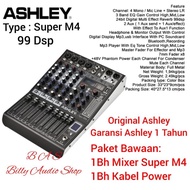 Murah ! Ashley Mixer Audio Super M 4 Ashley Super M4 6 Channel 4 Mic