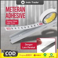 Adhesive Scale Bar Steel Ruler 2 Meter Tape Meter with Glue