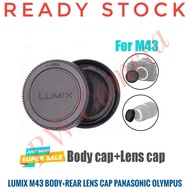 Lumix M43 Body+Rear Lens Cap Panasonic Olympus Lumix Micro M4/3 M43 MFT GH3 GH4 G6 G7 G9 GX1 GX7 GX8