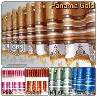 HIJAU UNGU Boven door top tassel bangs, imported blackout material, smokring model, green, gold, pur