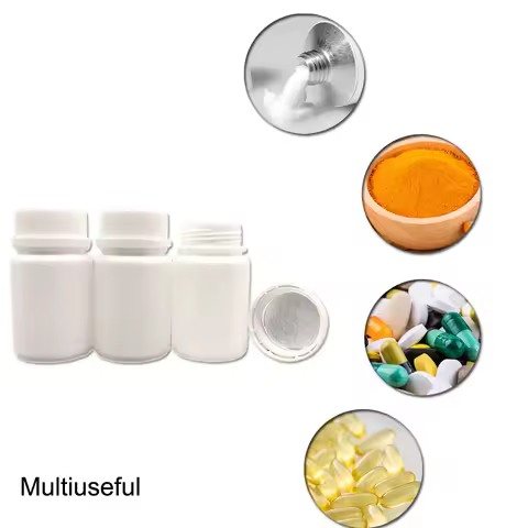 100pcs/lot 50cc 50ml HDPE white empty plastic pill bottle with Tamper proof Cap, empty capsule bottl