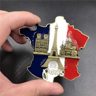 France Map Refrigerator Sticker Europe Tourist Souvenir 3D Resin Fridge Magnet Stickers Paris Souven