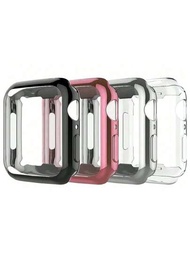 4入組男女款超薄tpu全覆蓋保護殼,抗摔時尚屏幕保護殼適用於apple Watch Case 38/40/41/42/44/45/49 Mm,適用於apple Watch Series Ultra/se/9/8/7/6/5/4/3/2/1,智慧手錶配件