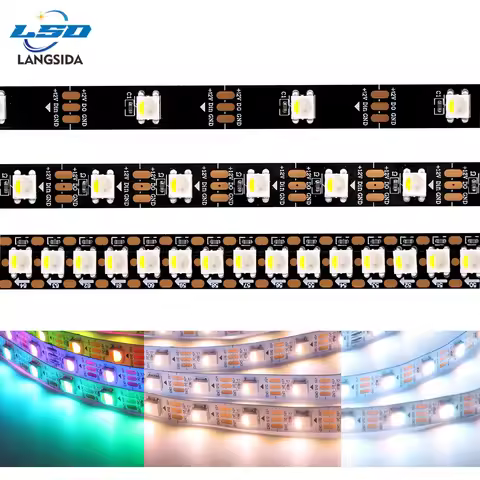 DC12 SK6812 RGBW (vergelijkbaar met WS2812B) 4-in-1 30/60/144 leds/pixels/m individueel adresseerbaa