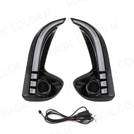 Car LED Daytime Running Light Yellow White Turn Signal Lamp DRL Front Bumper Fog Lamps For Toyota Ya