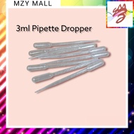 3mL Plastic Pipette Dropper/ Transfer Liquid Pipette for Betta Fish Aquarium/ Penitis Pipet Ikan Lag