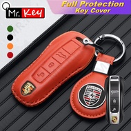 [Mr.Key] Soft Touch Lambskin Key Case For Porsche Cayenne 911 Panamera 997 944 924 Goatskin Leather