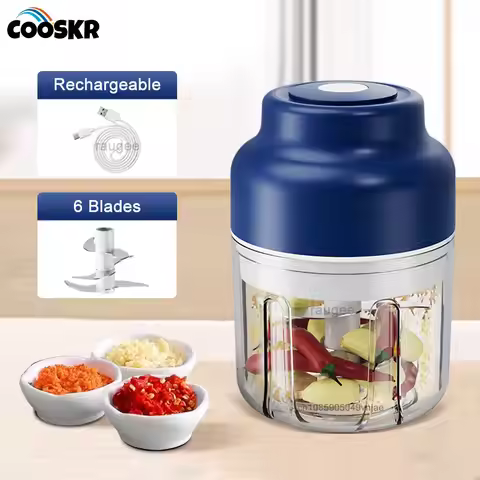 Electric Garlic Chopper Food Chopper Mini Garlic Press Chopper Rechargeable Meat Grinder 320ml Porta