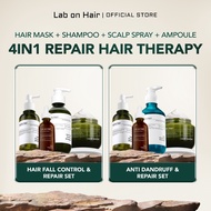 Lab On Hair 4in1 Hair Mask + Scalp Spray + Ampoule + Shampoo - Hair Growth Support, Strong Silky Shi
