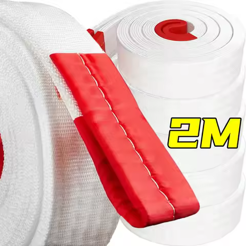 2/1M Industrial Lifting Belt Wear Resistant Flat Belt Trailer Sling Crane Hoisting Cargo Polyester 4