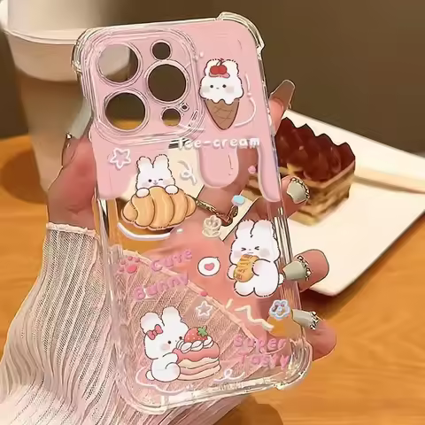 Cartoon Rabbit Phone Case For LG K71 K62 K61 K52 K51 K50 K42 K41S K40S K31 K22 Plus K11 Stylo 6 5 4 