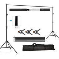 Andoer 200 * 300cm/78 * 118inches Adjustable Backdrop Stand Photography Kit Background Support Stand