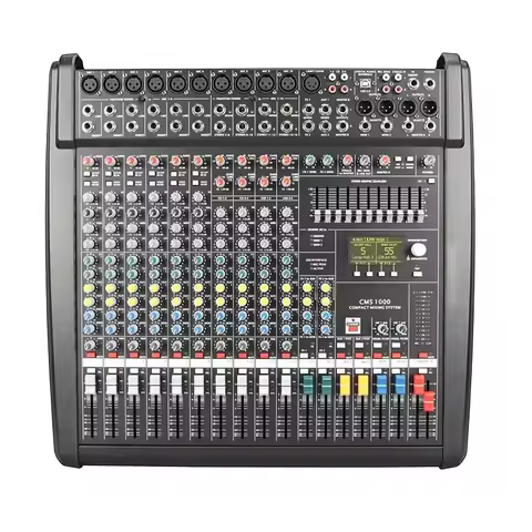 CMS1000-3/CMS1600 Profissional Audio Mixer with Cover Sound Console Compact Mixing System Effect Pro