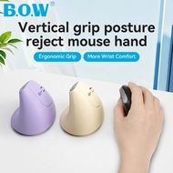 BOW MD190mini Dual-mode Ergonomic Mouse Wireless Bluetooth Connect Mute Cute Battery 2.4G Suitable f