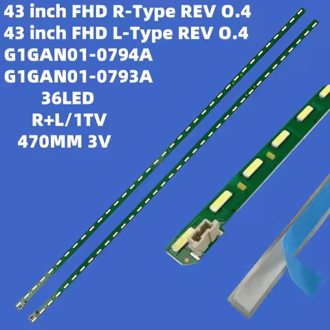 2PCS 36LED TV Backlight Strips for LG Innotek BMS 43inch L/R -TYPE 8520 43LF5400 43LF5900 43LH560V 4