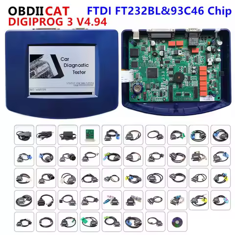 DHL Free V4.94 Full Set with FTDI Chip Odo programmer DigiprogIII odo Correct Tool for Multiple Bran