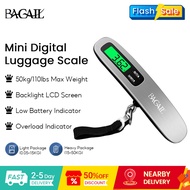 BAGAIL Digital Luggage Scale 50kg Hanging Baggage Scale Backlit LCD Display Portable Weighing Scale